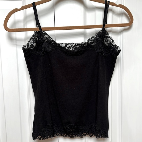 Lucky Brand Black Cami with Lace - Picture 5 of 6